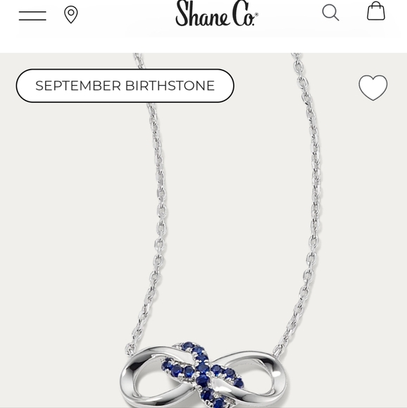 Sapphire Knot Infinity Necklace in Sterling Silver - Picture 3 of 7